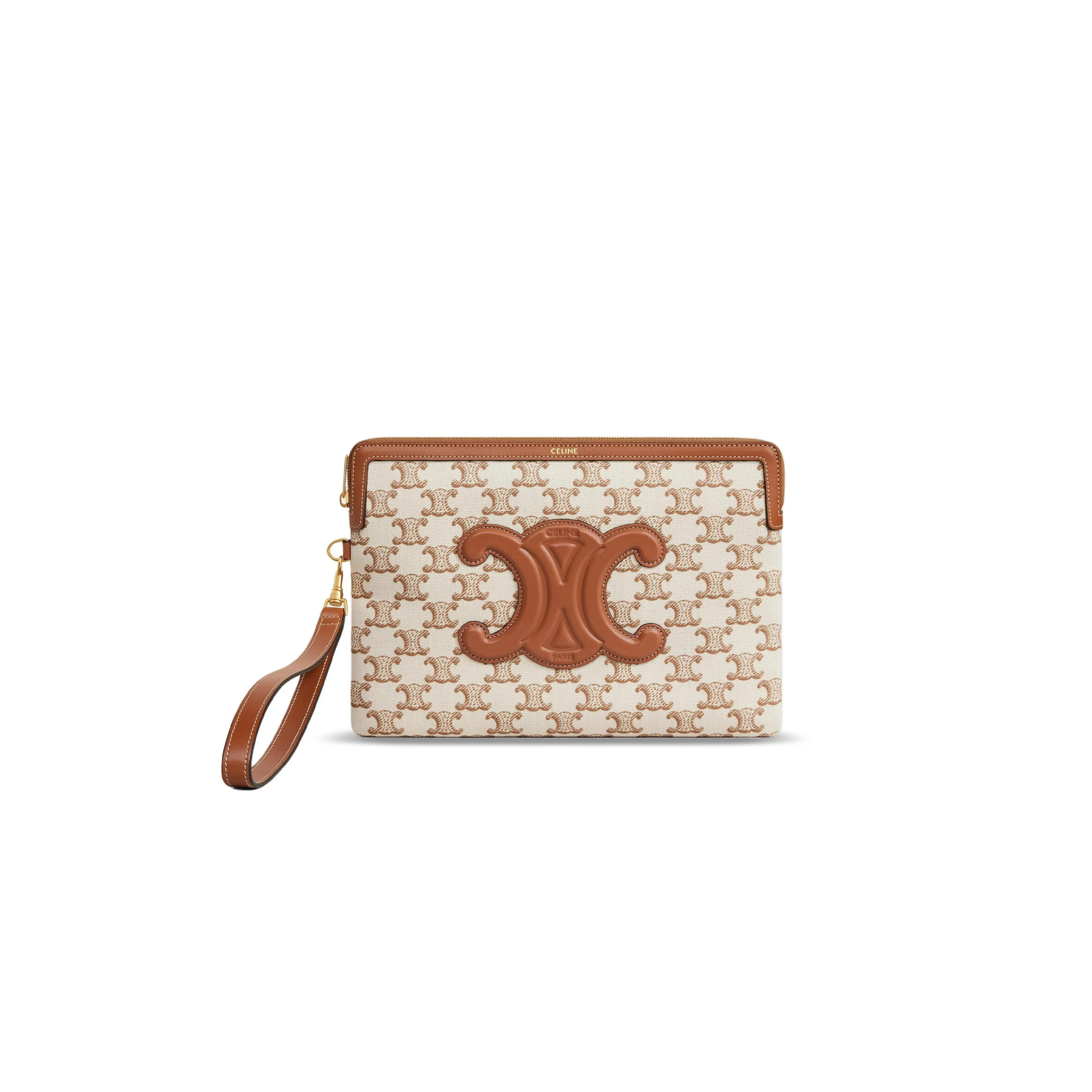 Ce1i*e small pouch with strap cuir triomphe 10j502fcu.01bc (25*17.5*1cm)